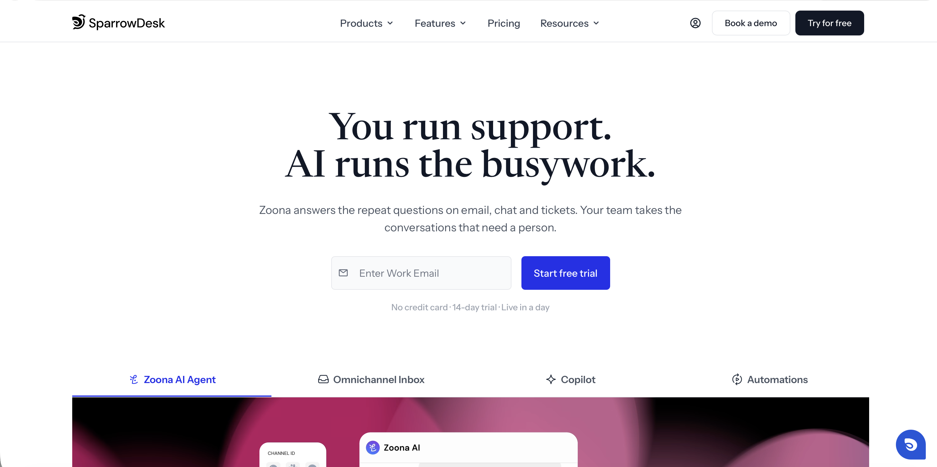 sparrowdesk-homepage-hiver alternative